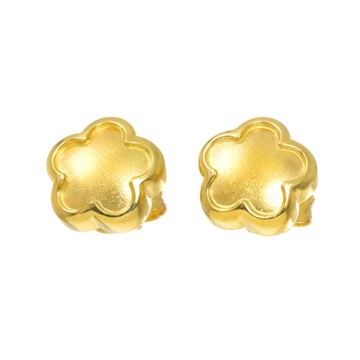 Earrings Pierced 18K K18 YG Yellow Gold 750