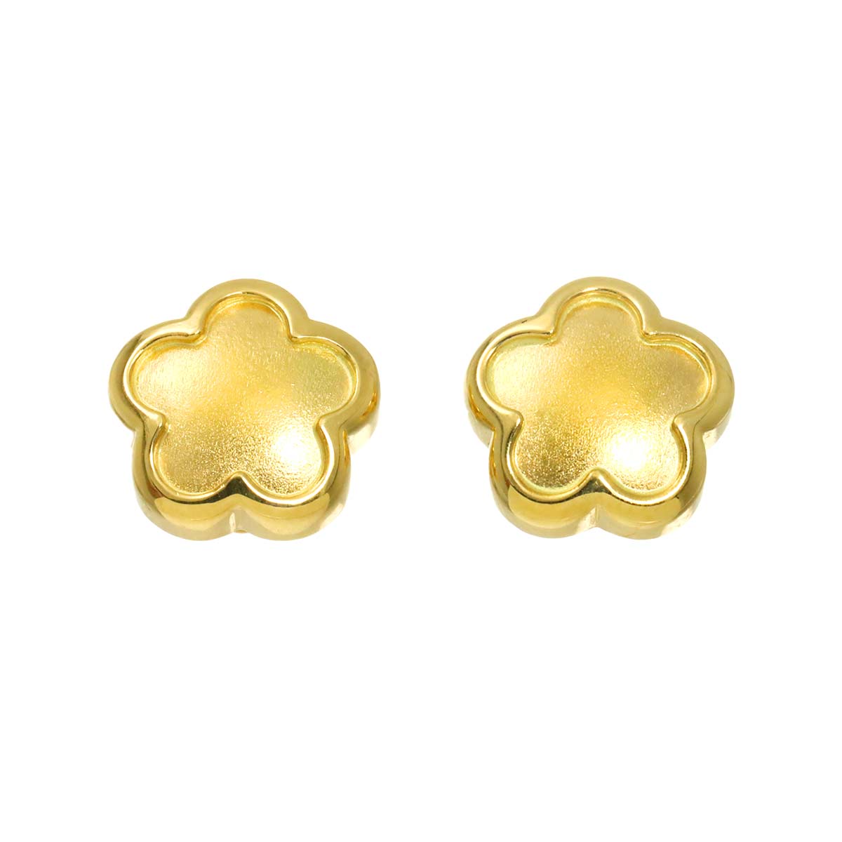 Earrings Pierced 18K K18 YG Yellow Gold 750