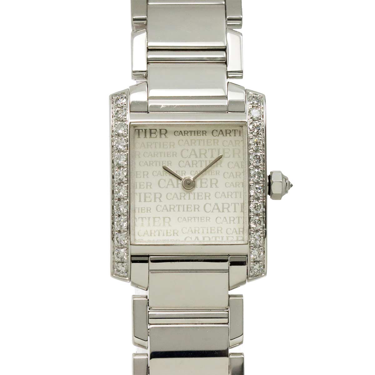 Tank Francaise SM WE1024S3 Diamond 750 WG Silver Dial Ladies