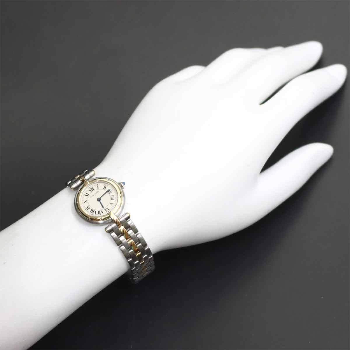 Panthere Vendome One Row SM K18YG Quartz Cream Dial Ladies