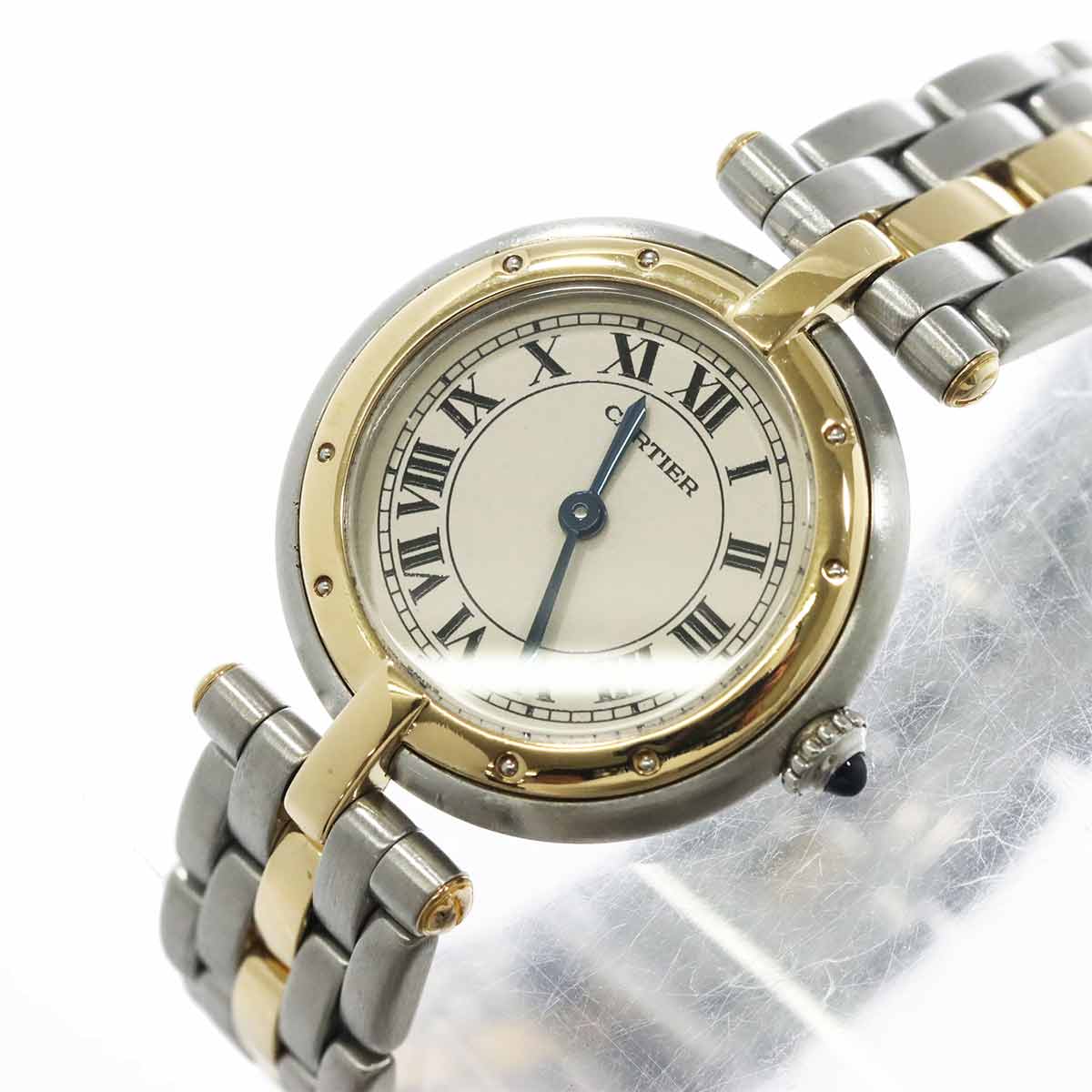 Panthere Vendome One Row SM K18YG Quartz Cream Dial Ladies