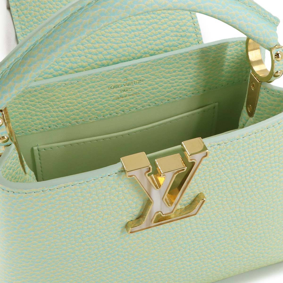 Capucines MINI Hand Shoulder Bag Leather Green M59850