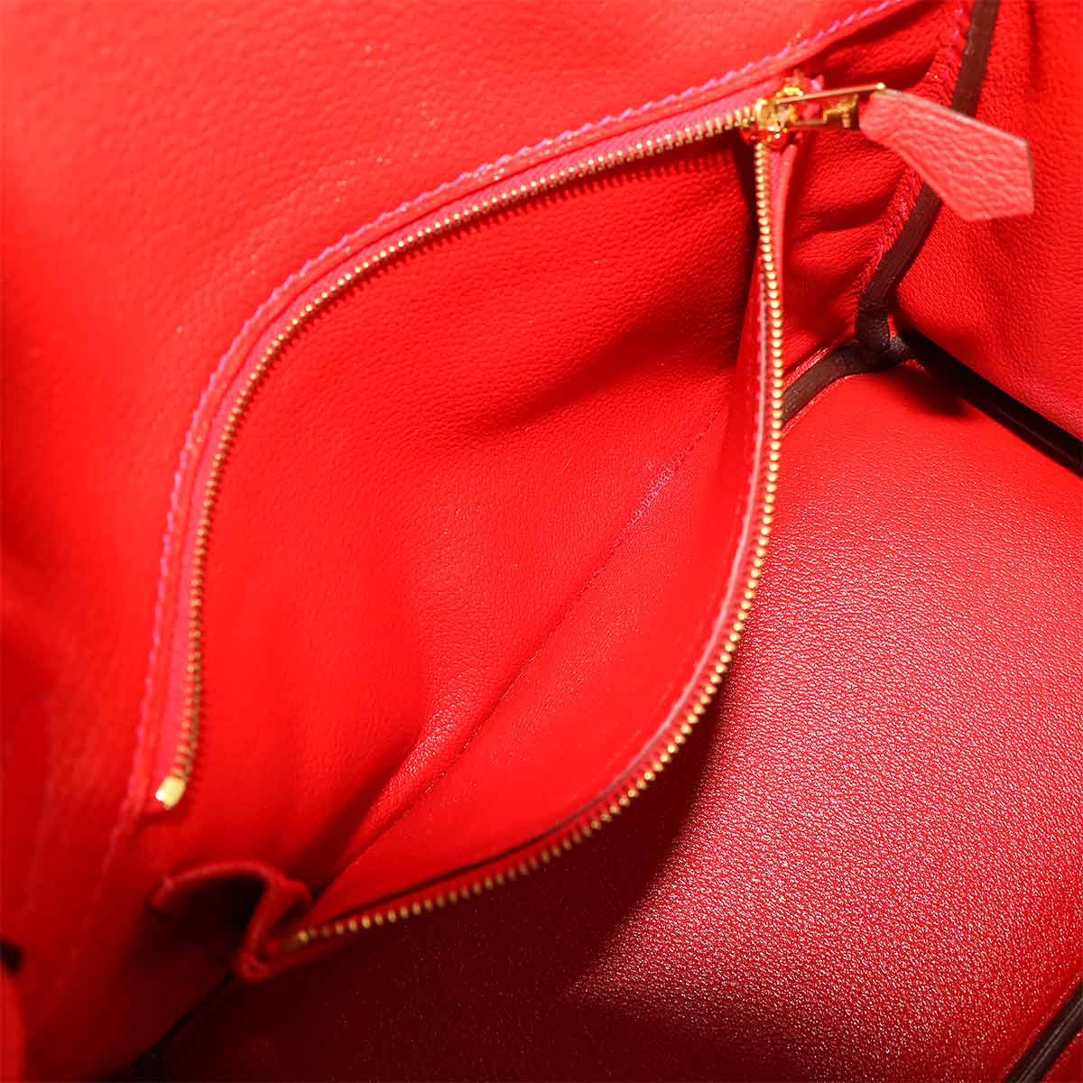 Birkin 25 Togo Leather Geranium Hand Bag Purse