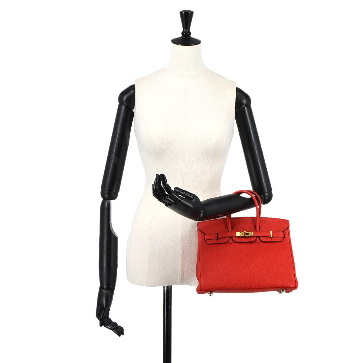 Birkin 25 Togo Leather Geranium Hand Bag Purse