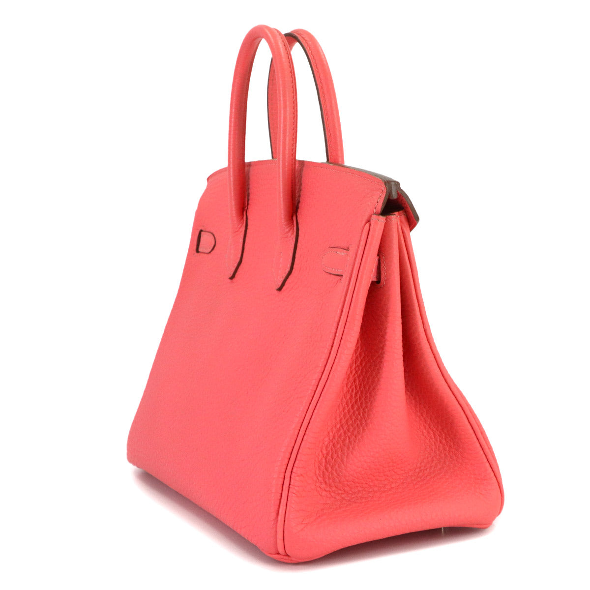 Birkin 25 Togo Leather Rose Lipstick Hand Bag Purse