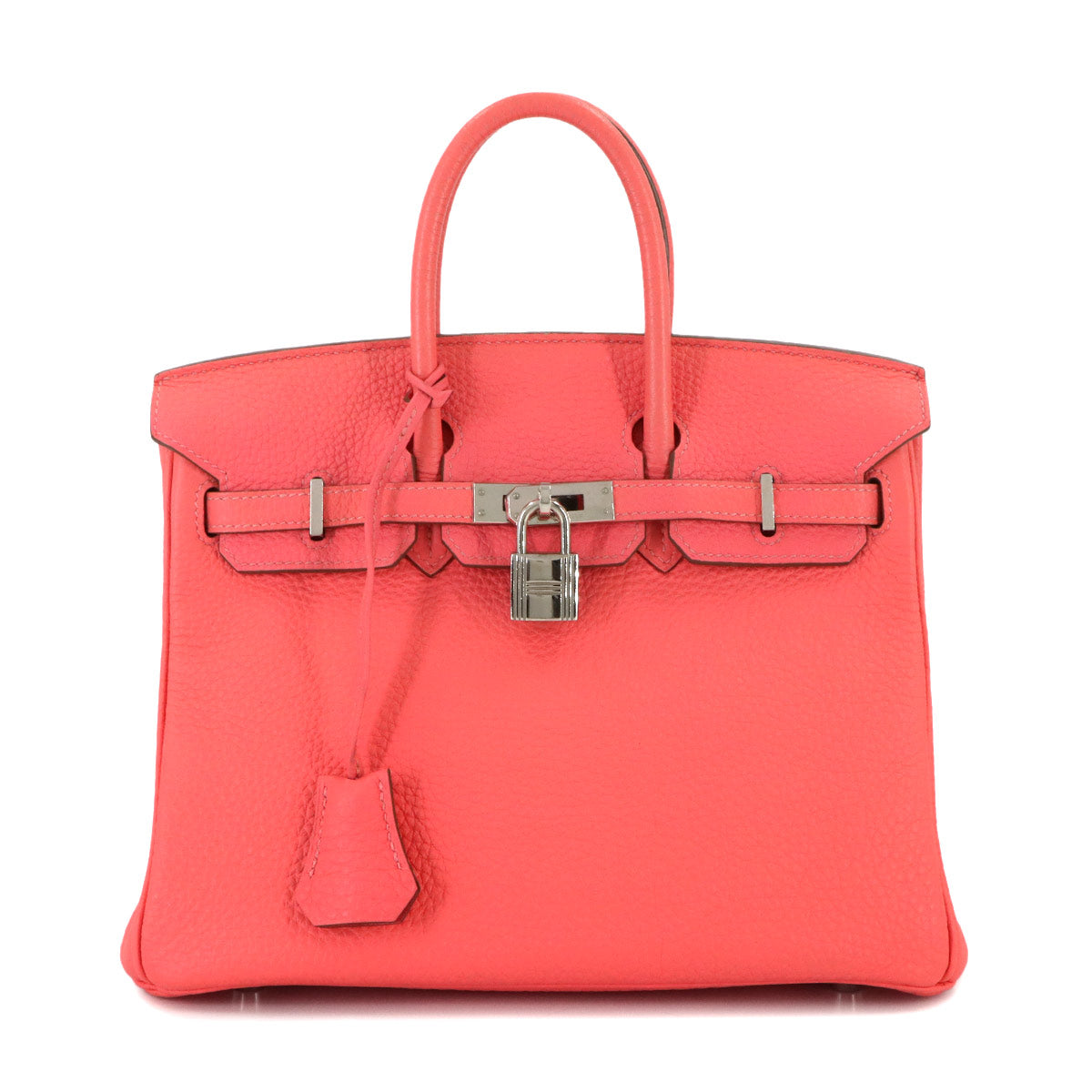 Birkin 25 Togo Leather Rose Lipstick Hand Bag Purse
