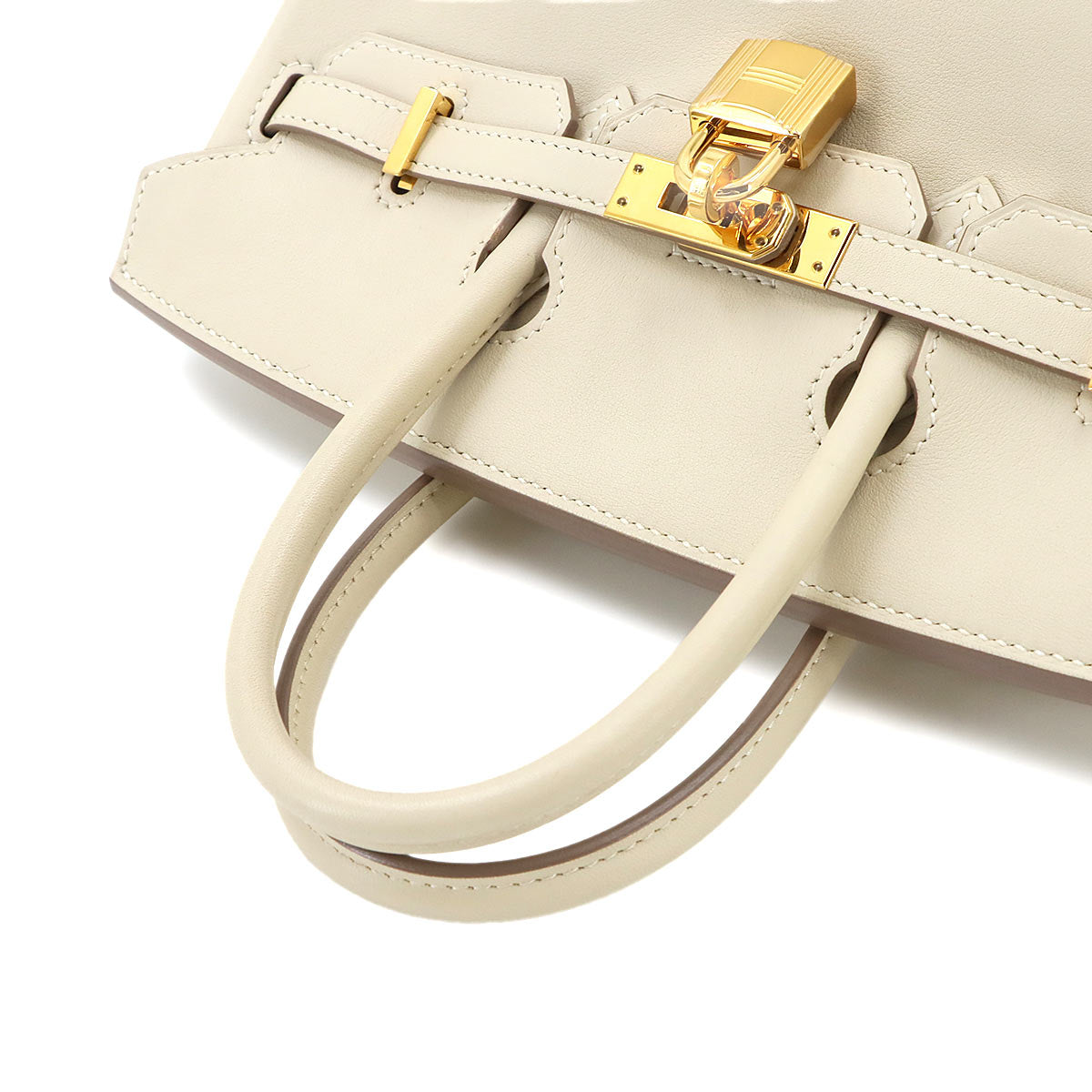Birkin 25 Hand Bag Veau Swift Craie X Purse
