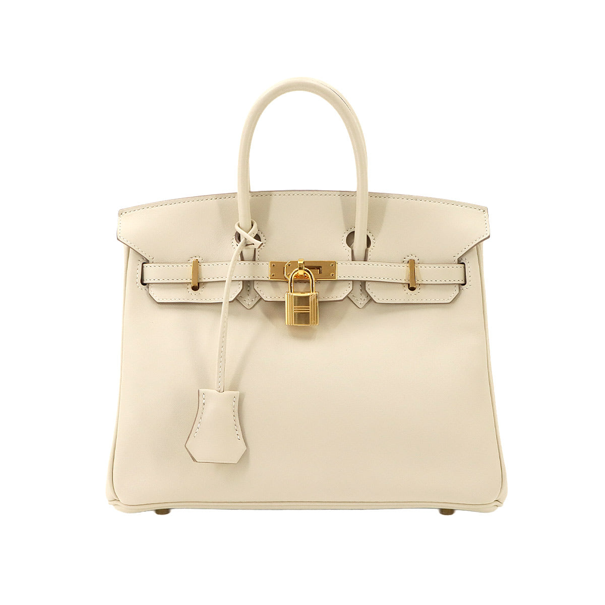 Birkin 25 Hand Bag Veau Swift Craie X Purse