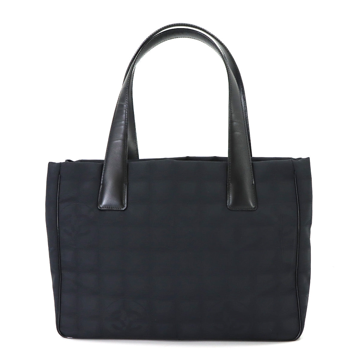 New Travel Line Tote PM Bag Nylon Jacquard Leather Black A20457