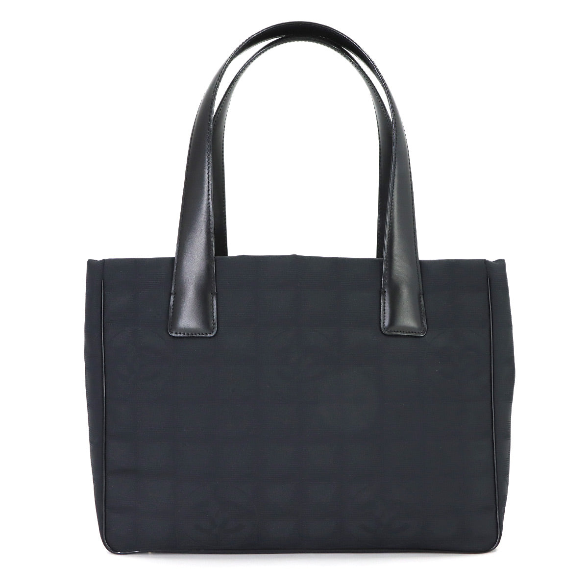 New Travel Line Tote PM Bag Nylon Jacquard Leather Black A20457