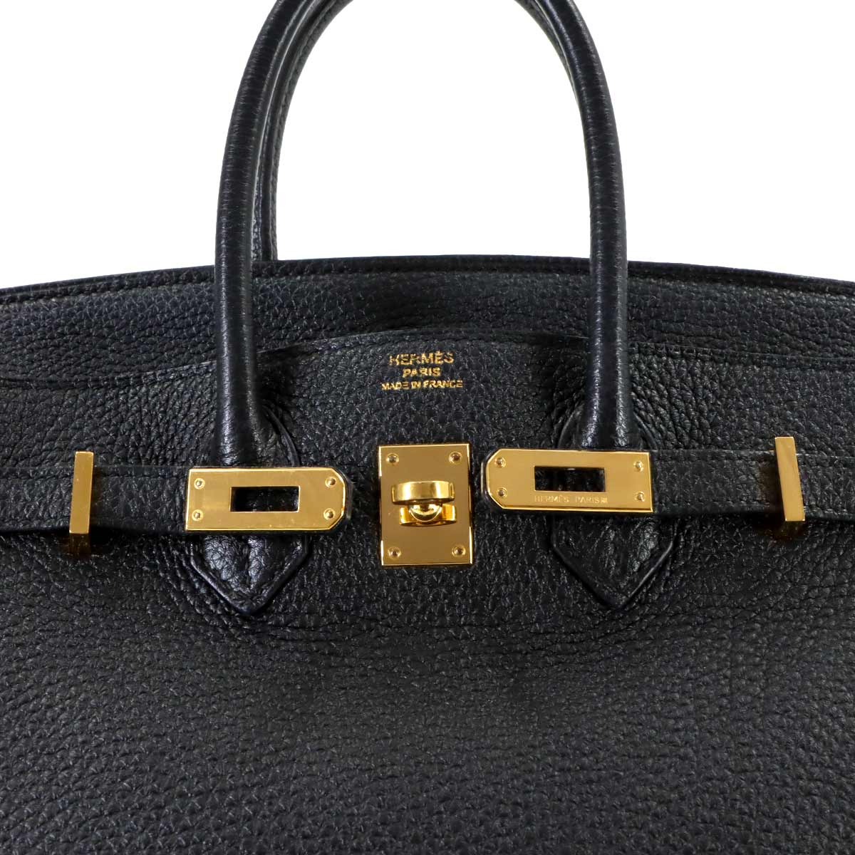 Birkin 25 Veau Togo Black Hand Bag Purse