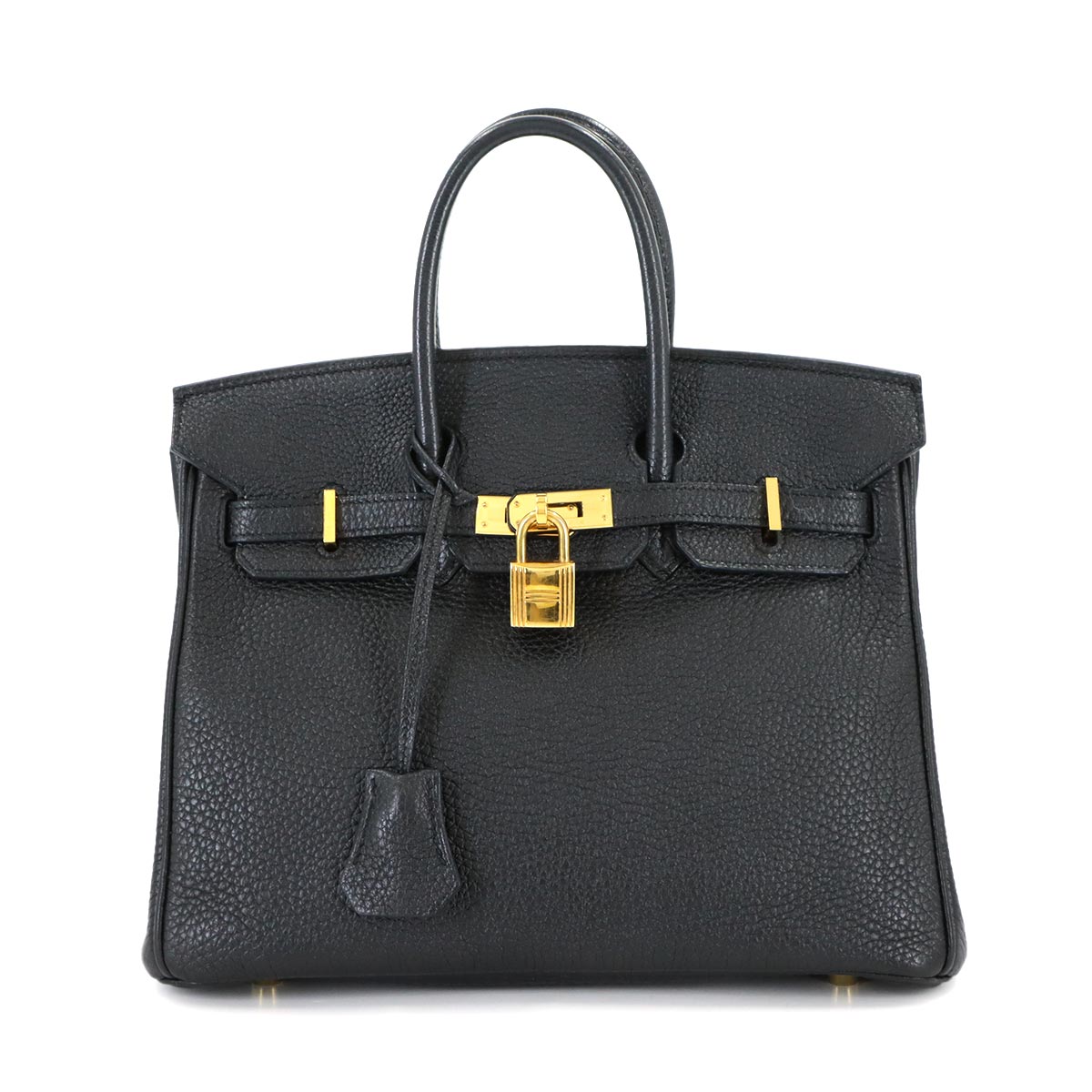 Birkin 25 Veau Togo Black Hand Bag Purse