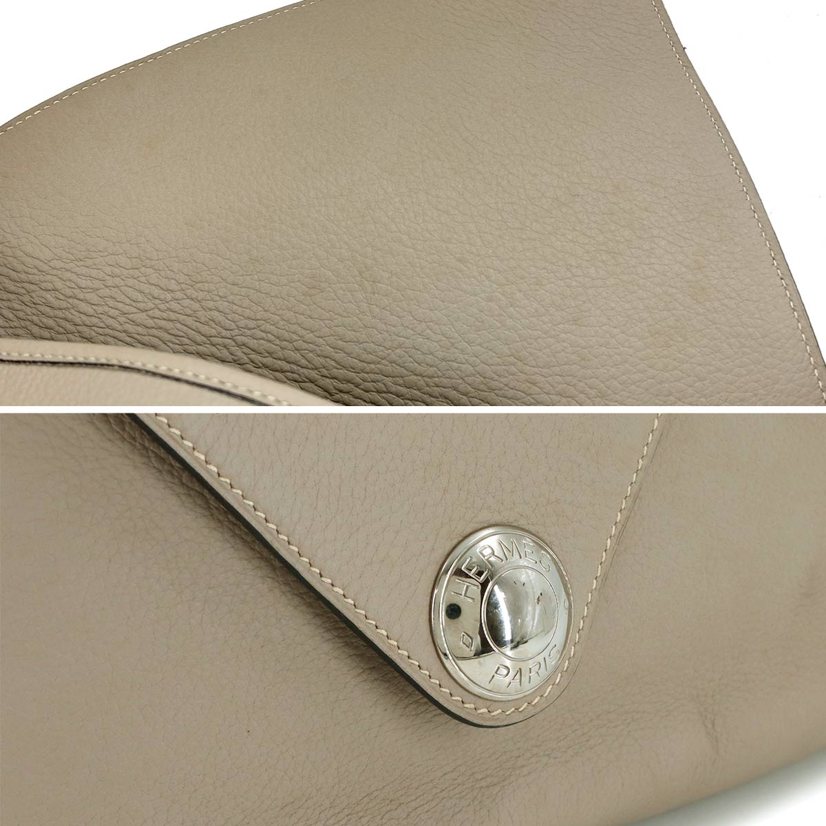 Christine Shoulder Bag Taurillon Clemence Gris tourterelle