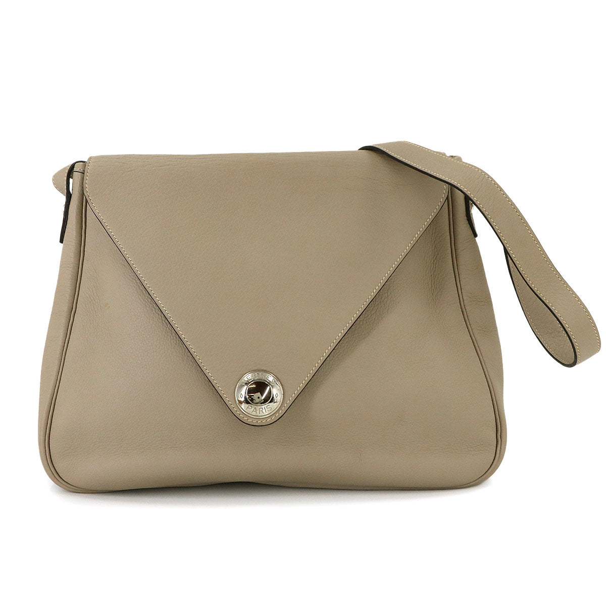 Christine Shoulder Bag Taurillon Clemence Gris tourterelle