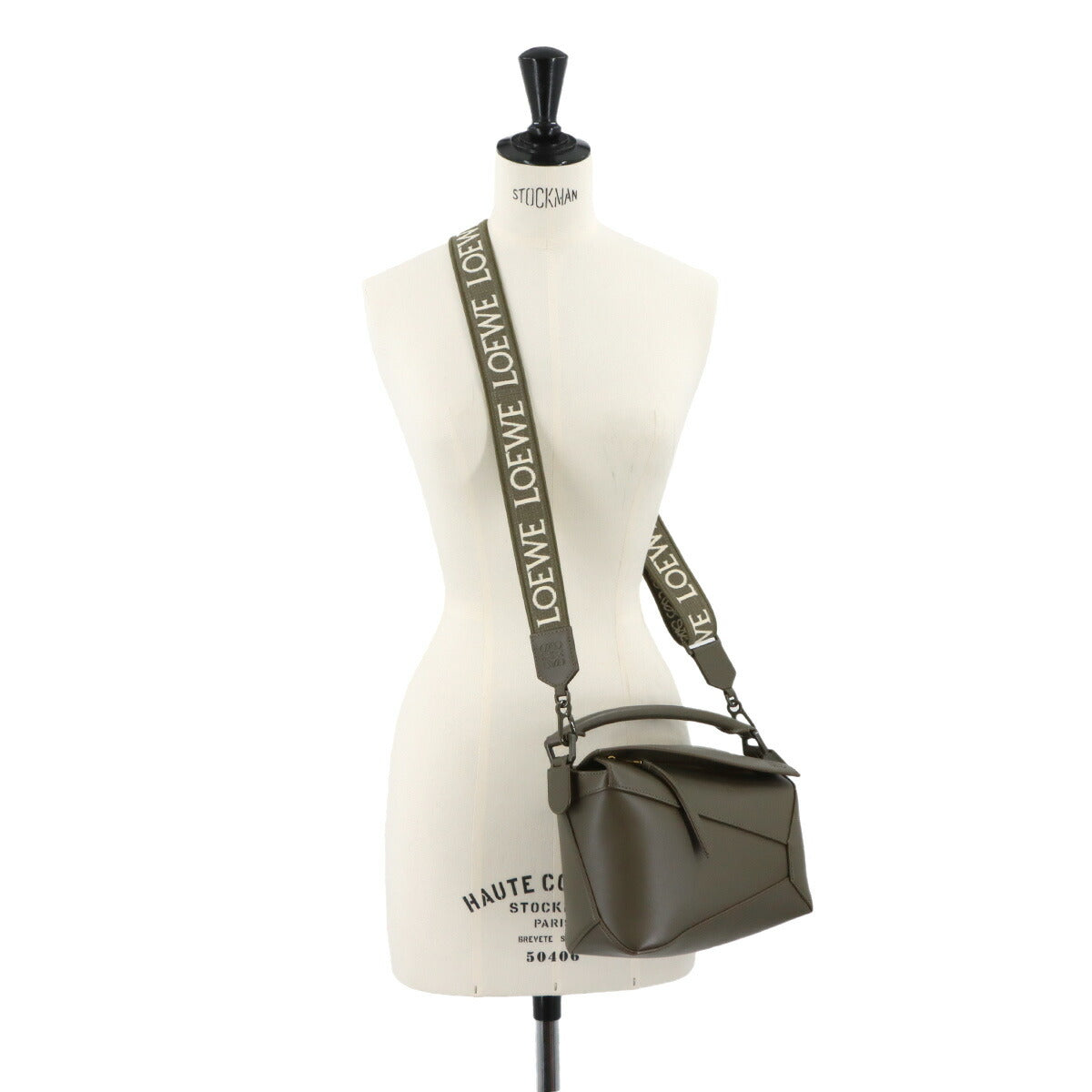 Pazzle Bag Small Hand Shoulder Bag Leather Khaki Purse