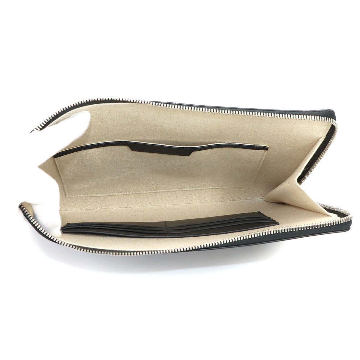 Nino GM Clutch Bag Venezia Leather Gray Purse