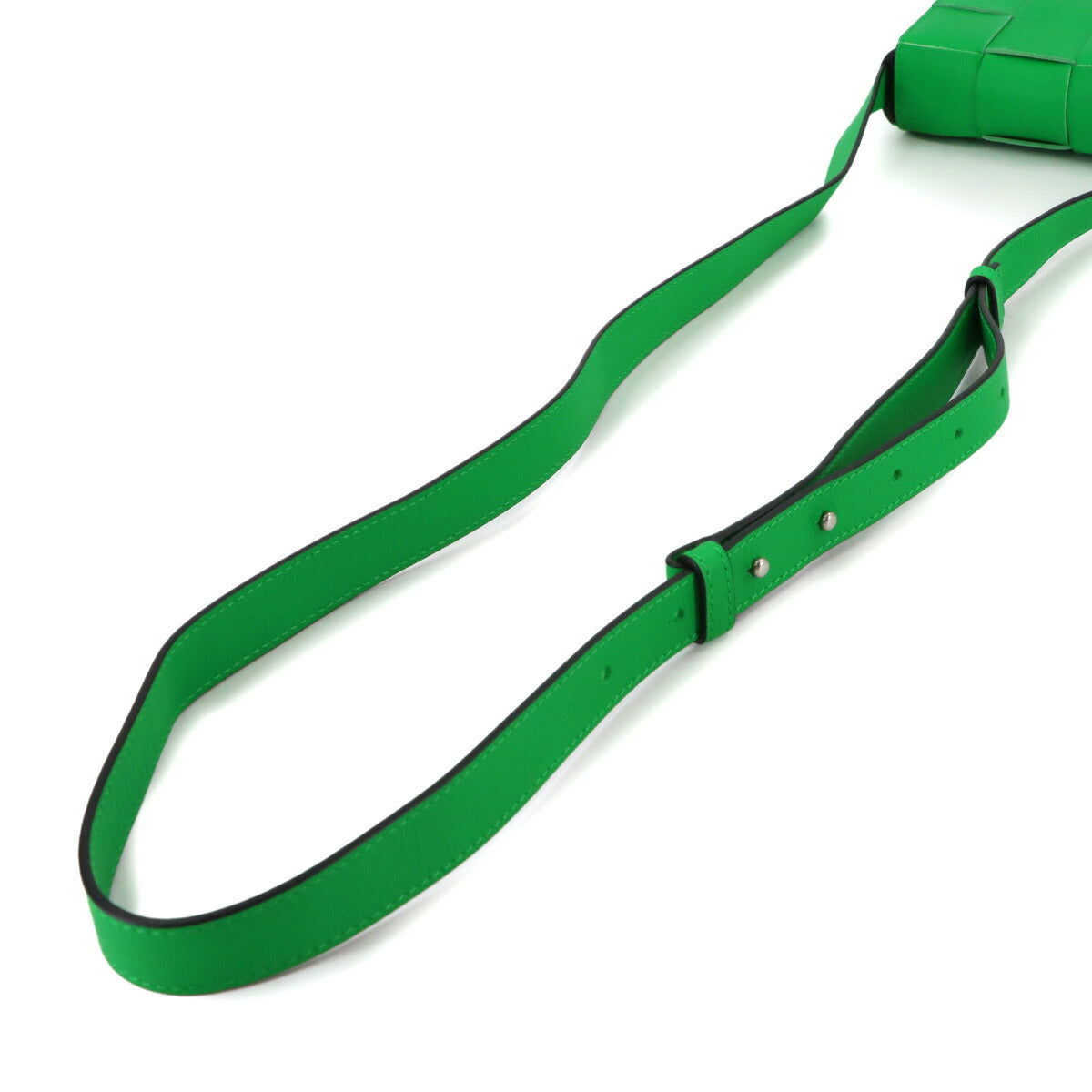 Intrecciato Candy Cassette Shoulder Bag Leather Green