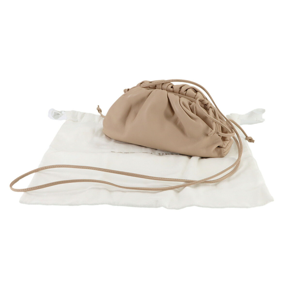 Mini The Pouch Shoulder Bag Leather Beige 585852 Purse