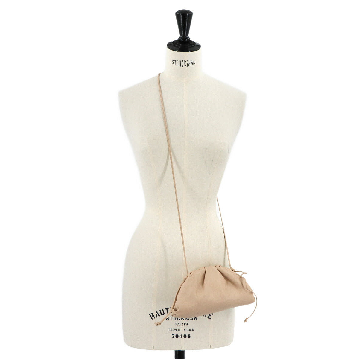 Mini The Pouch Shoulder Bag Leather Beige 585852 Purse