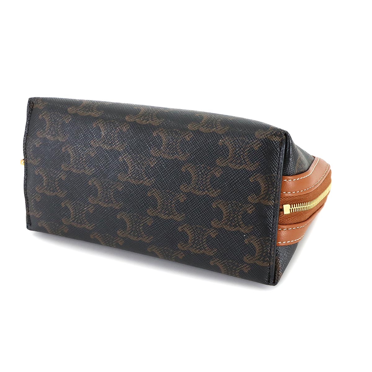 Triomphe Chain Shoulder Bag PVC Leather 10E382CBX