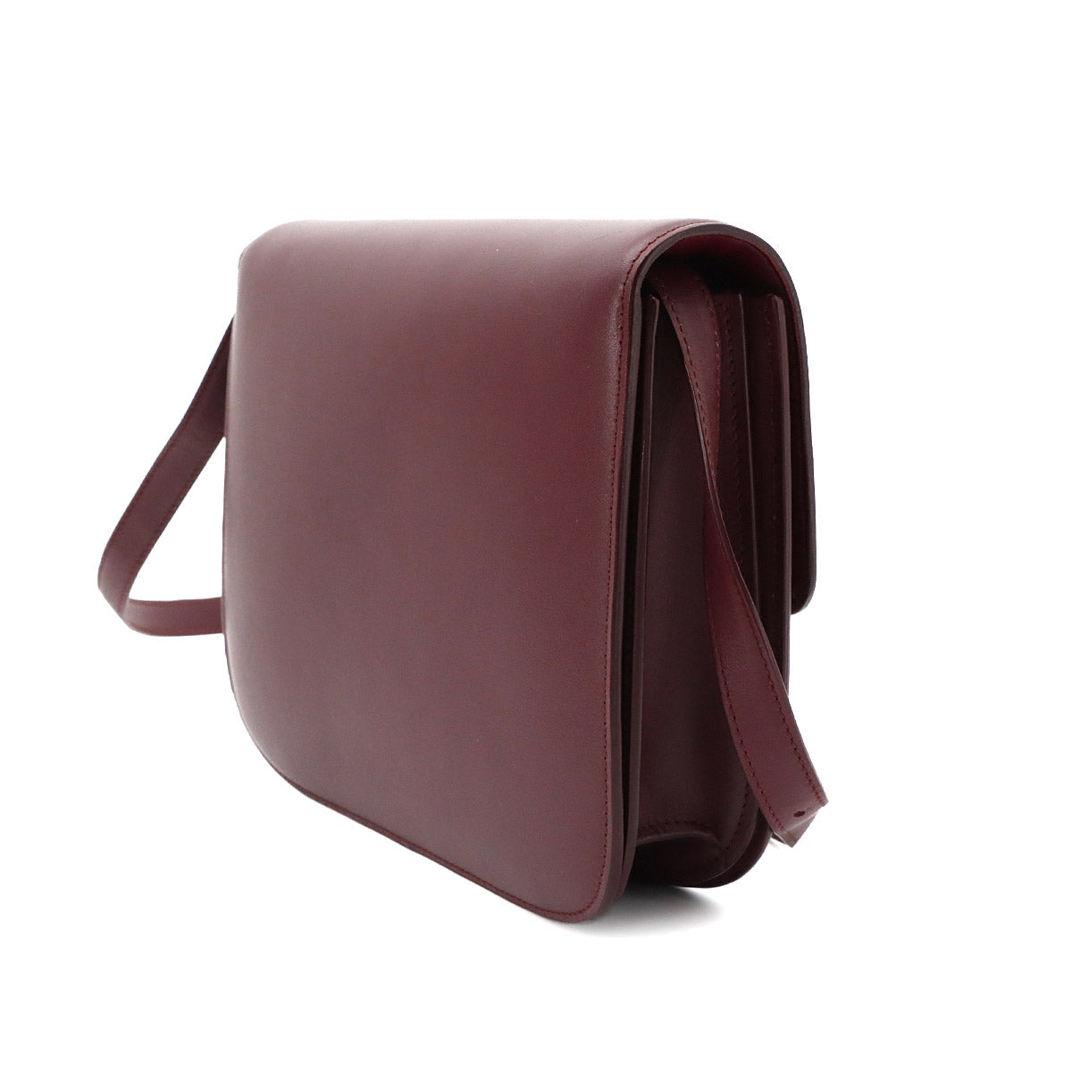 Classic Box Medium Shoulder Bag Leather Bordeaux 189173 Purse