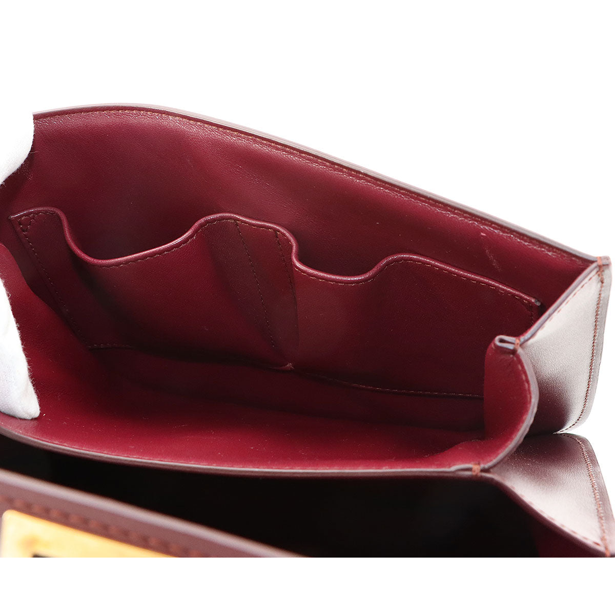 Classic Box Medium Shoulder Bag Leather Bordeaux 189173 Purse