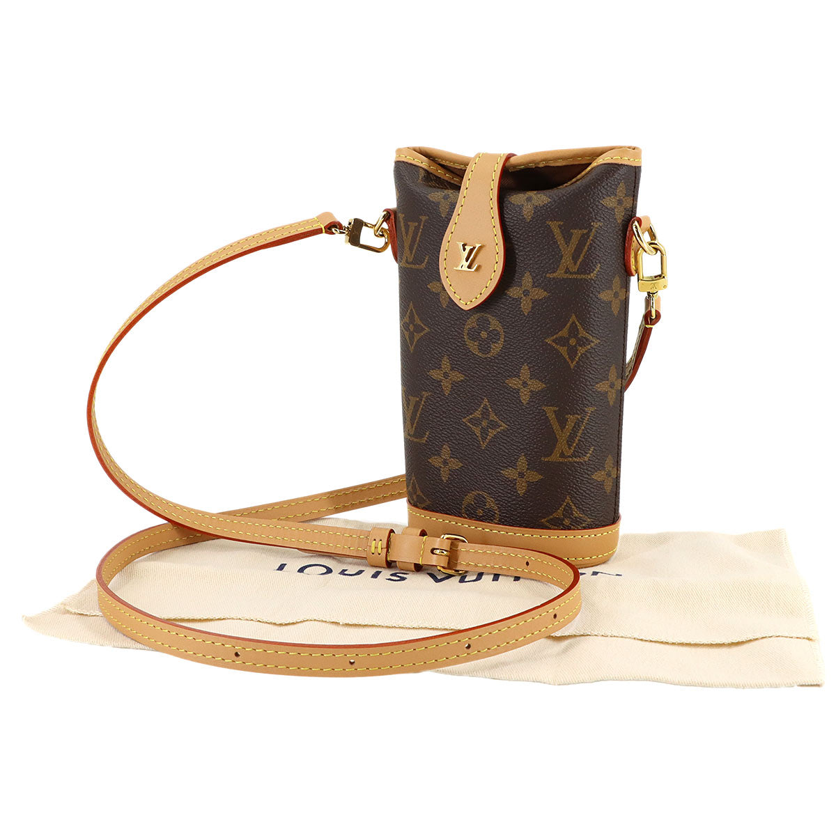 Monogram Fold Me Pouch Shoulder Bag Brown M80874