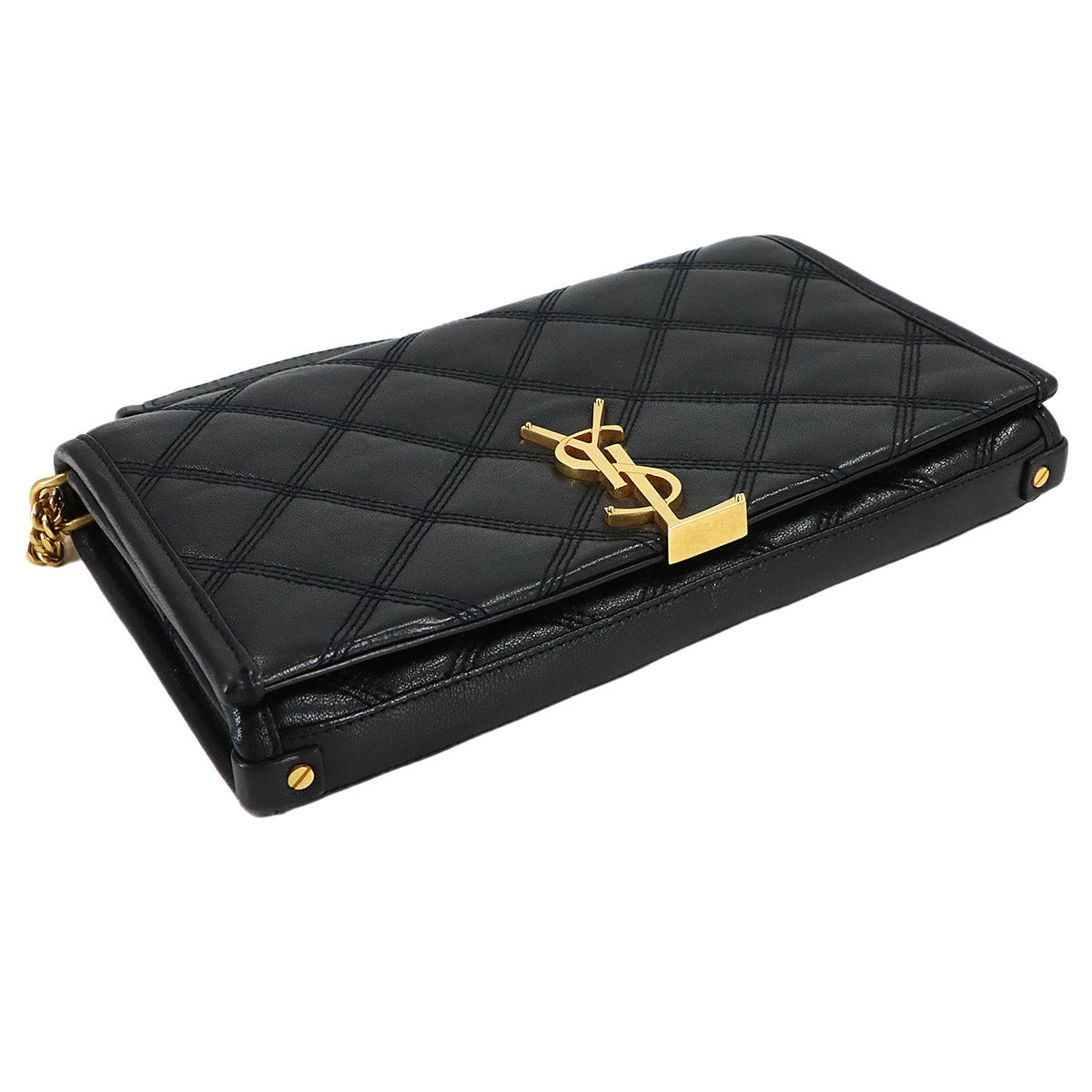 Becky Chain Wallet Leather Black 585031 Purse