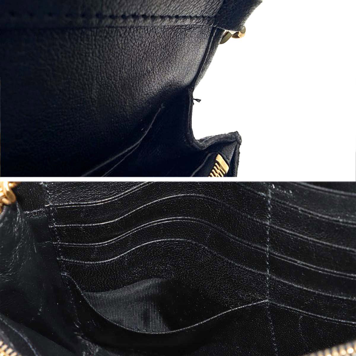 Becky Chain Wallet Leather Black 585031 Purse