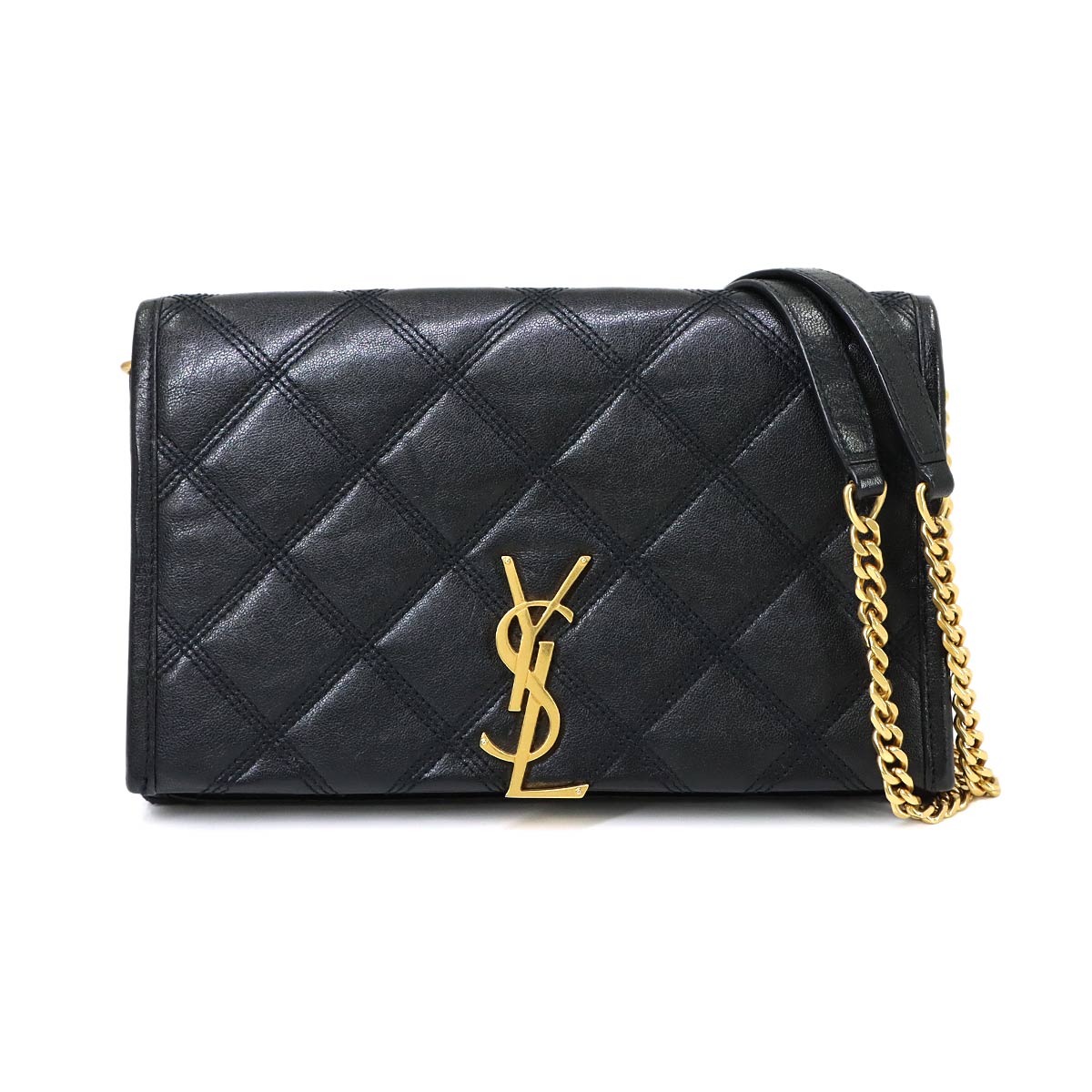 Becky Chain Wallet Leather Black 585031 Purse