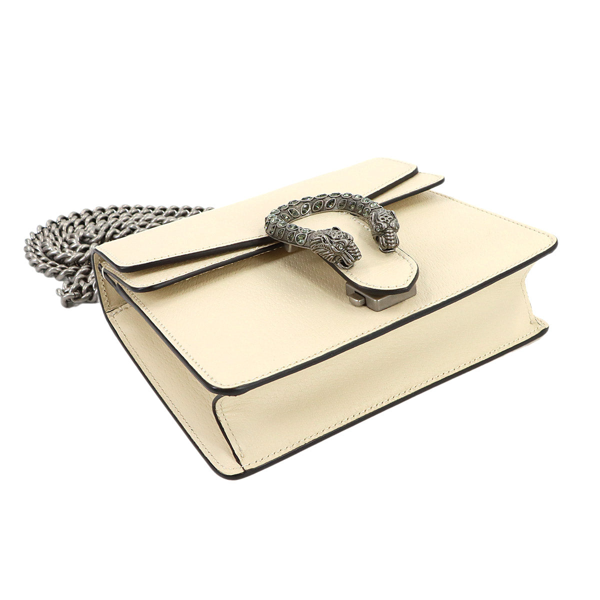 Dionysus Chain Shoulder Bag Leather White 421970