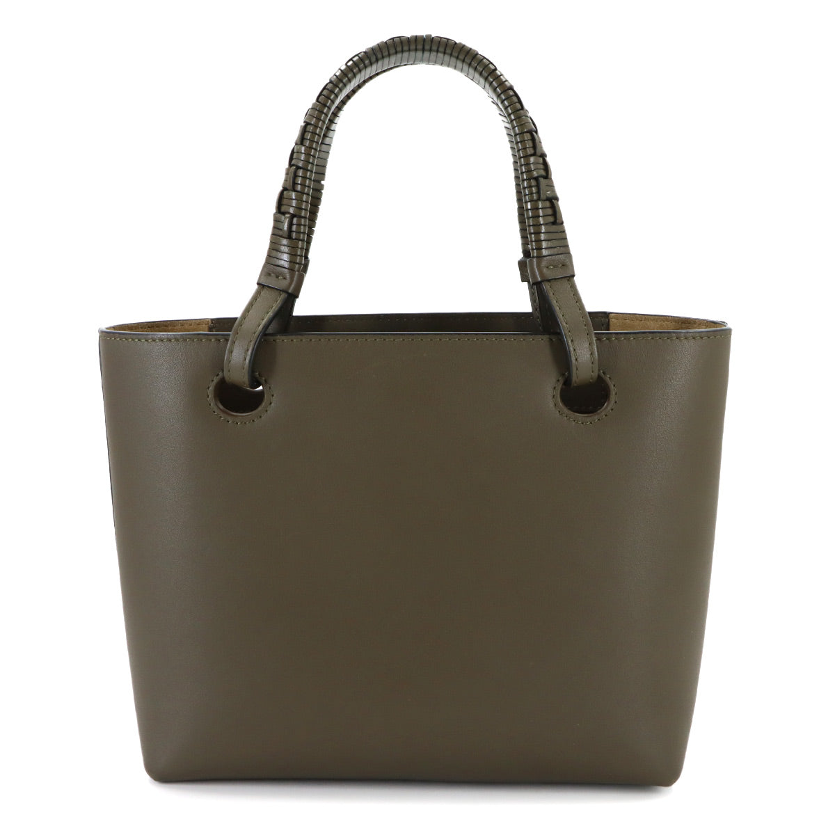 Anagram Mini Tote Shouder Bag Leather Khaki Purse