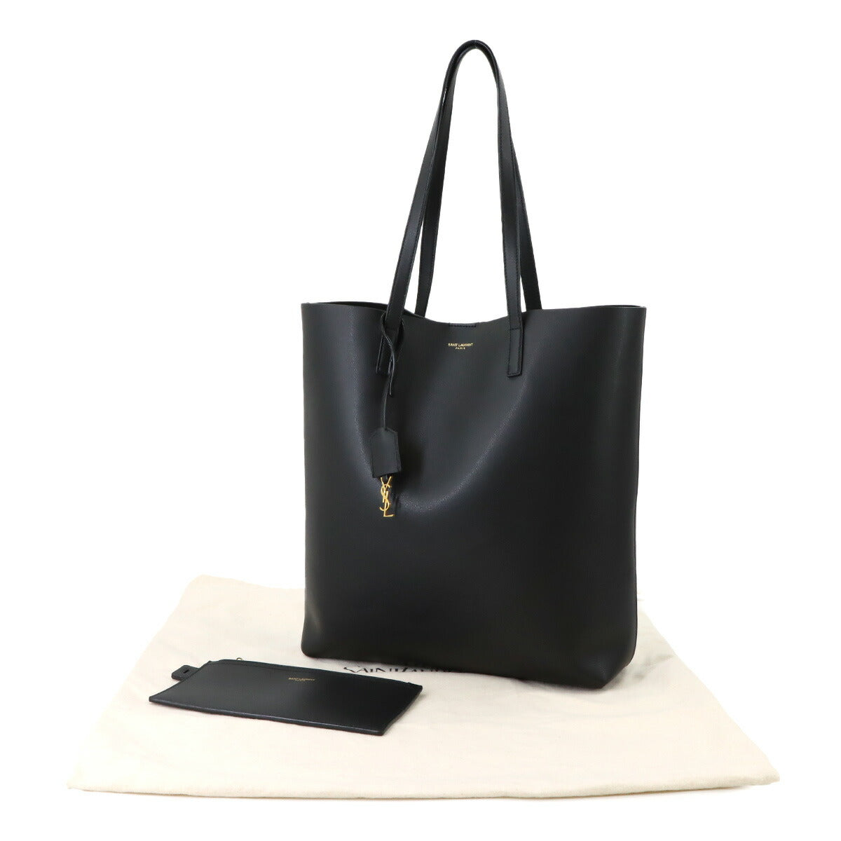 Shopping Tote Bag Leather Black 600306 Purse