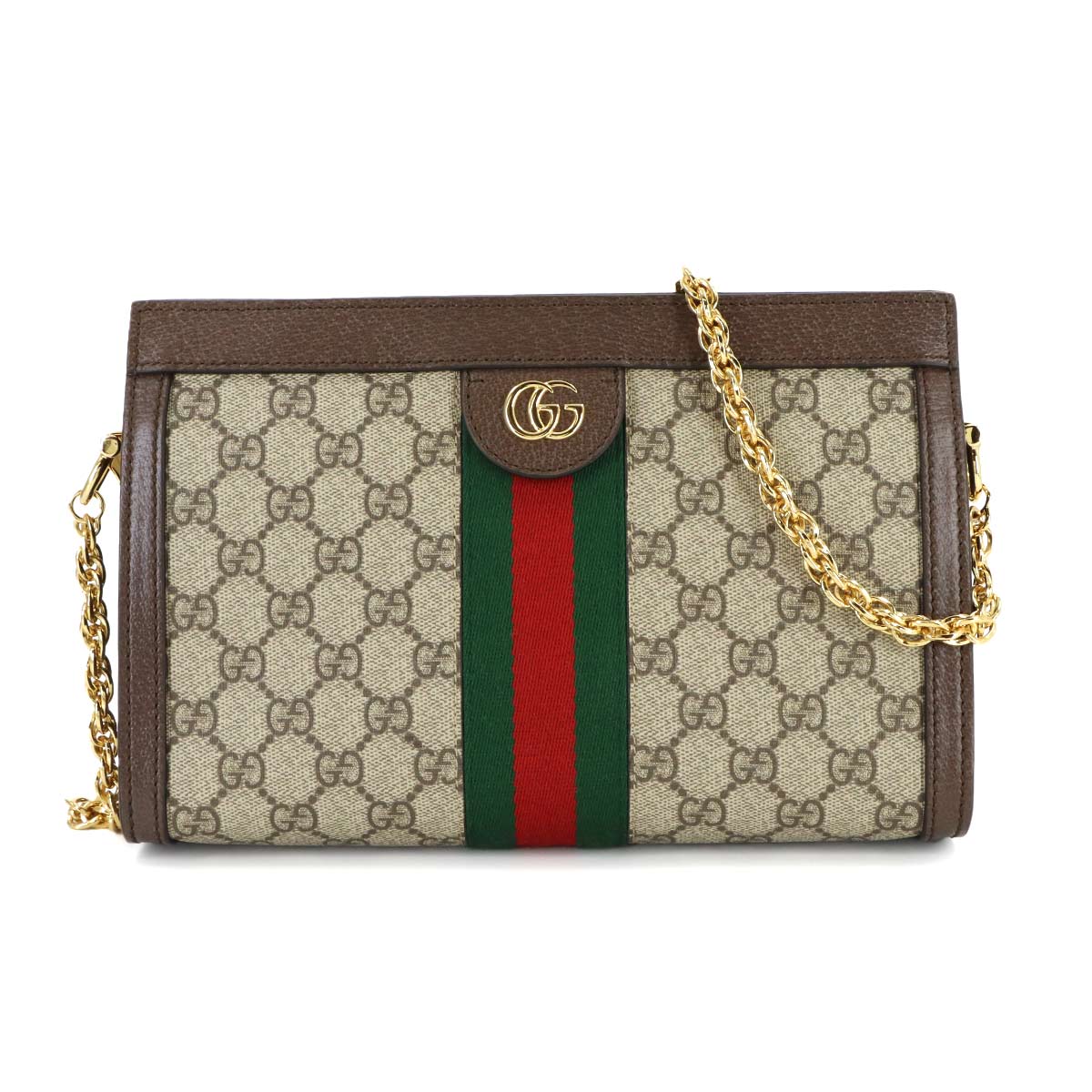 Ophidia Small Shoulder Bag GG Supreme Leather Beige Brown 503877