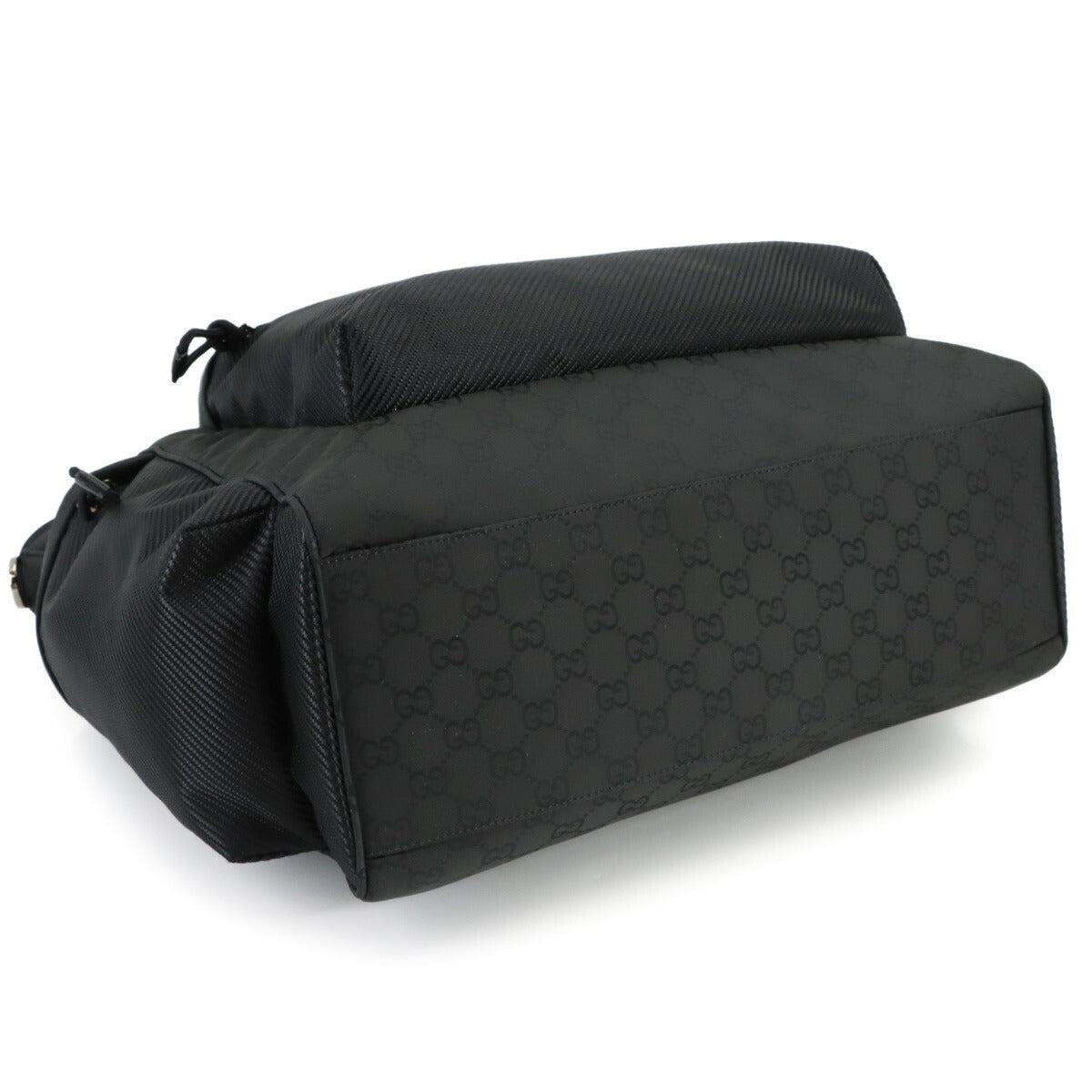 GG Nylon Tote Bag Leather Black 449178 Purse