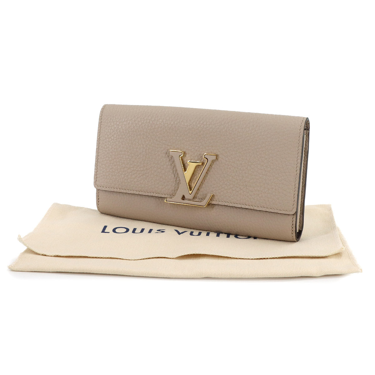 Capucines Long Wallet Taurillon Leather Pebble M61249