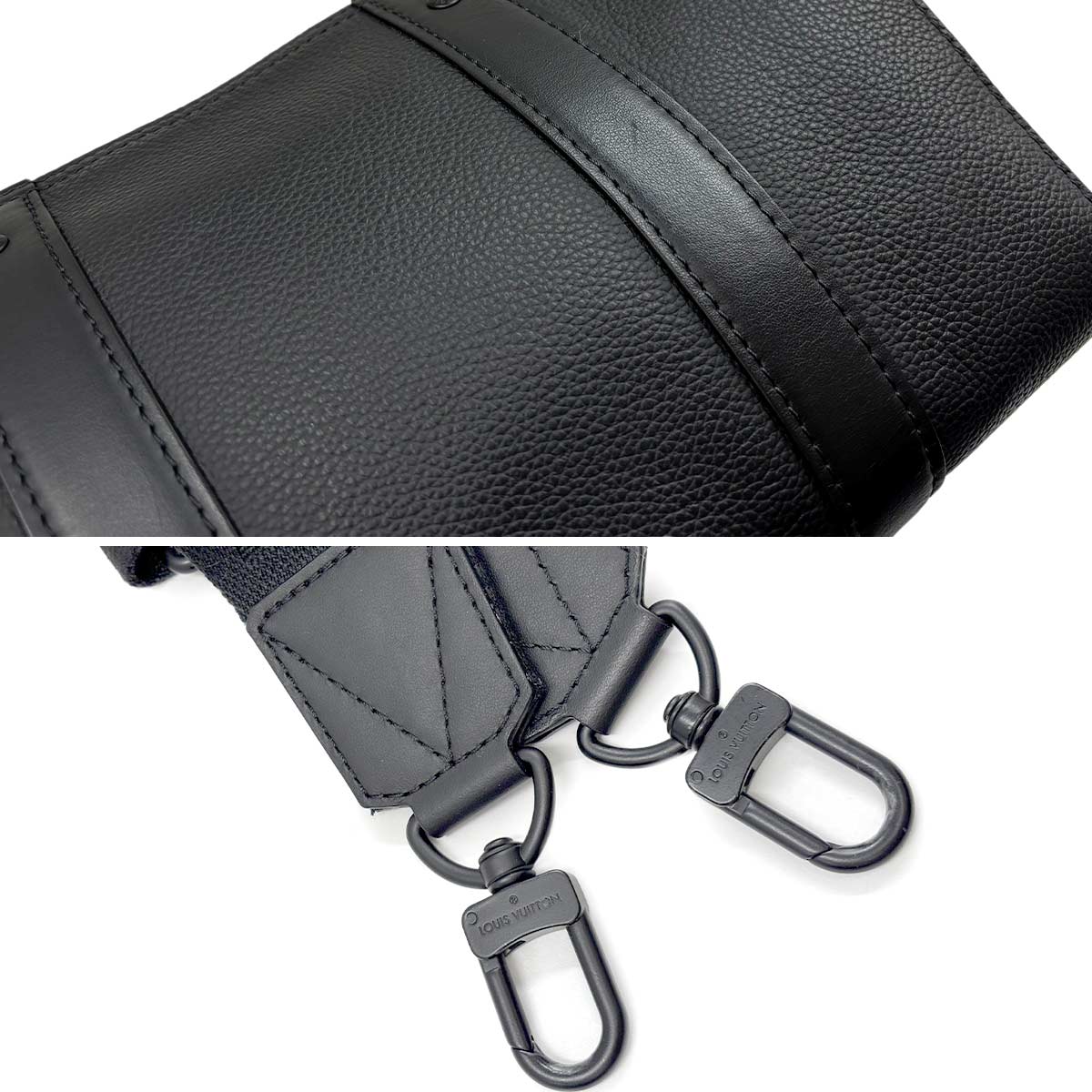 City Keepall Shoulder Bag Leather Black M59255 Purse