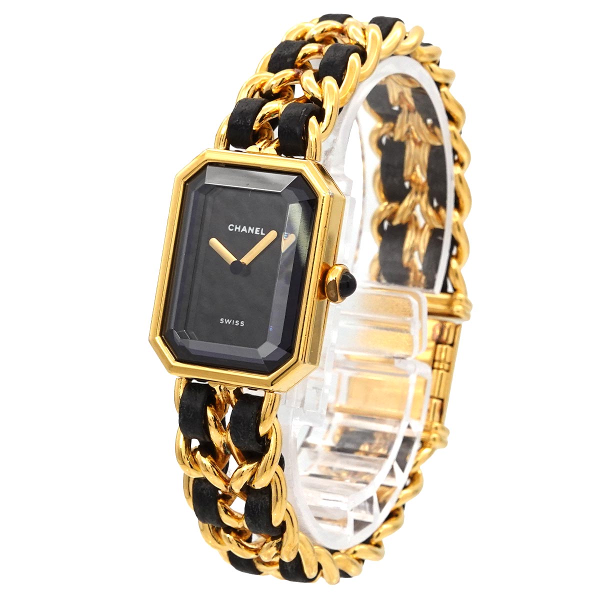 Premiere Size L H0001 Vintage Quartz Black Dial Ladies Watch