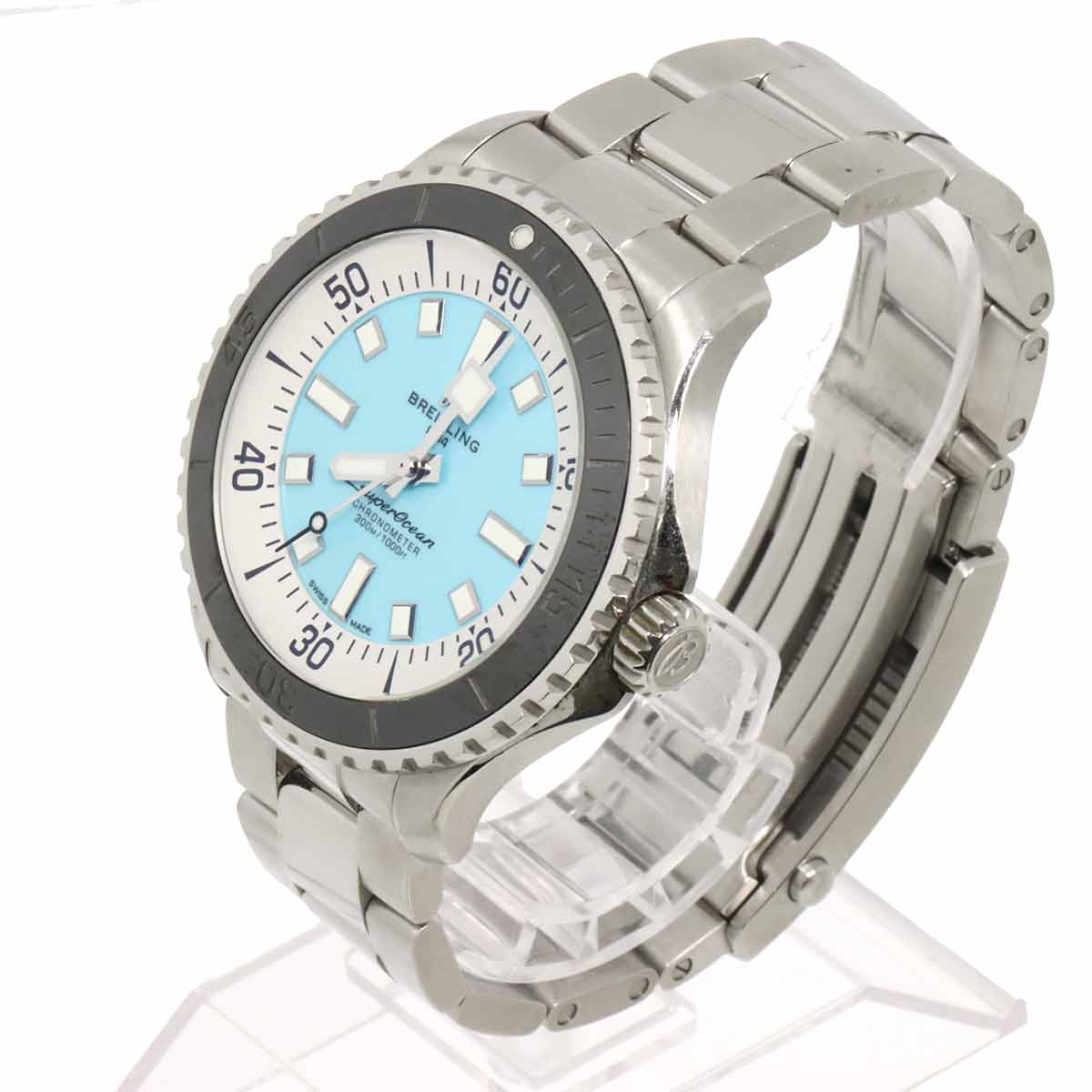 Super Ocean A17376 Automatic Blue Dial Mens Watch