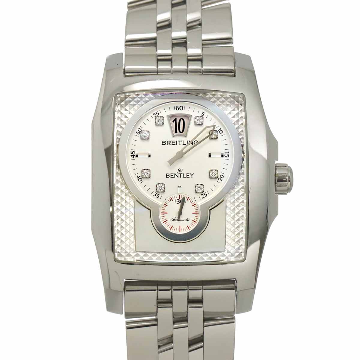 Bentley Flying B A28362 8P Diamond Silver Dial Mens Watch