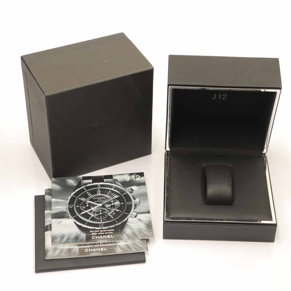 J12 41mm Chronograph H0940 Date Automatic Black Dial Mens
