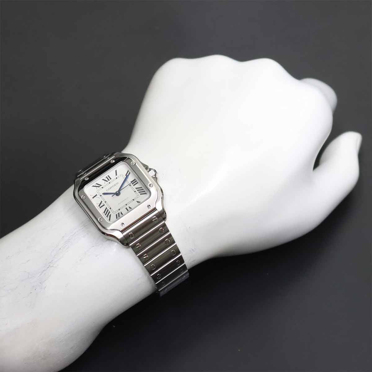 Santos De Cartier WSSA0029 Automatic Silver Dial Boys Watch