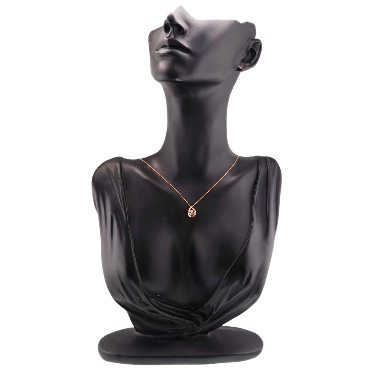Diamond 0.10ct Necklace 18K K18 PG Pink Gold