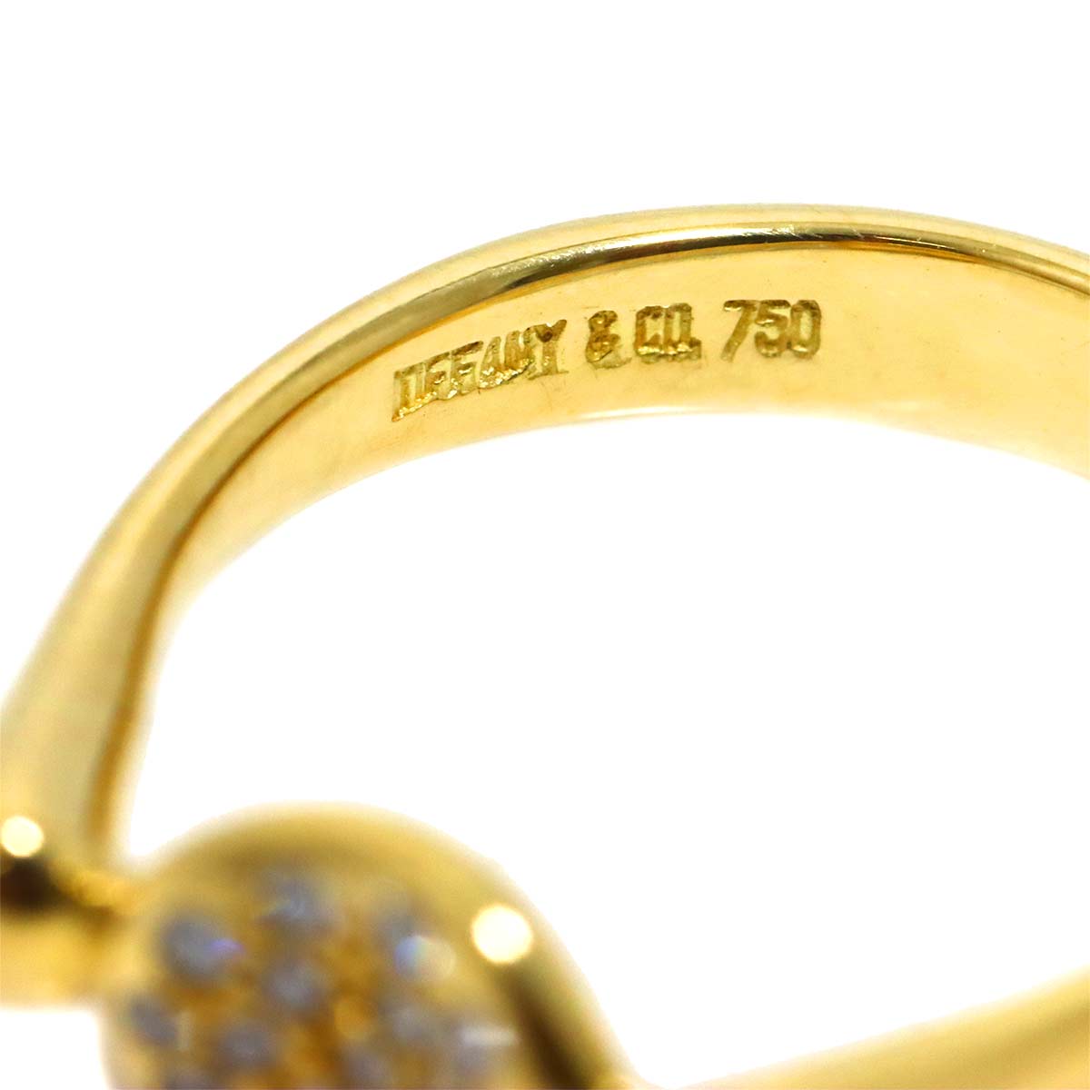 Bean Diamond Ring 18K YG 750 Size4.75-5(US)