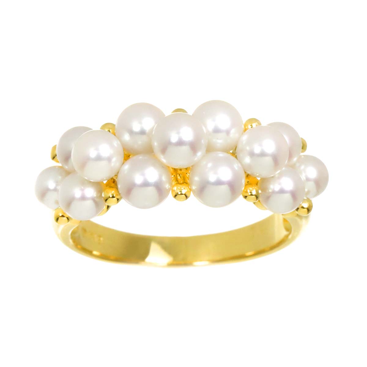Baby Pearl 4.0-3.4mm Ring 18K YG 750 Size6(US)
