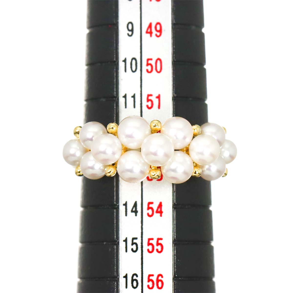 Baby Pearl 4.0-3.4mm Ring 18K YG 750 Size6(US)