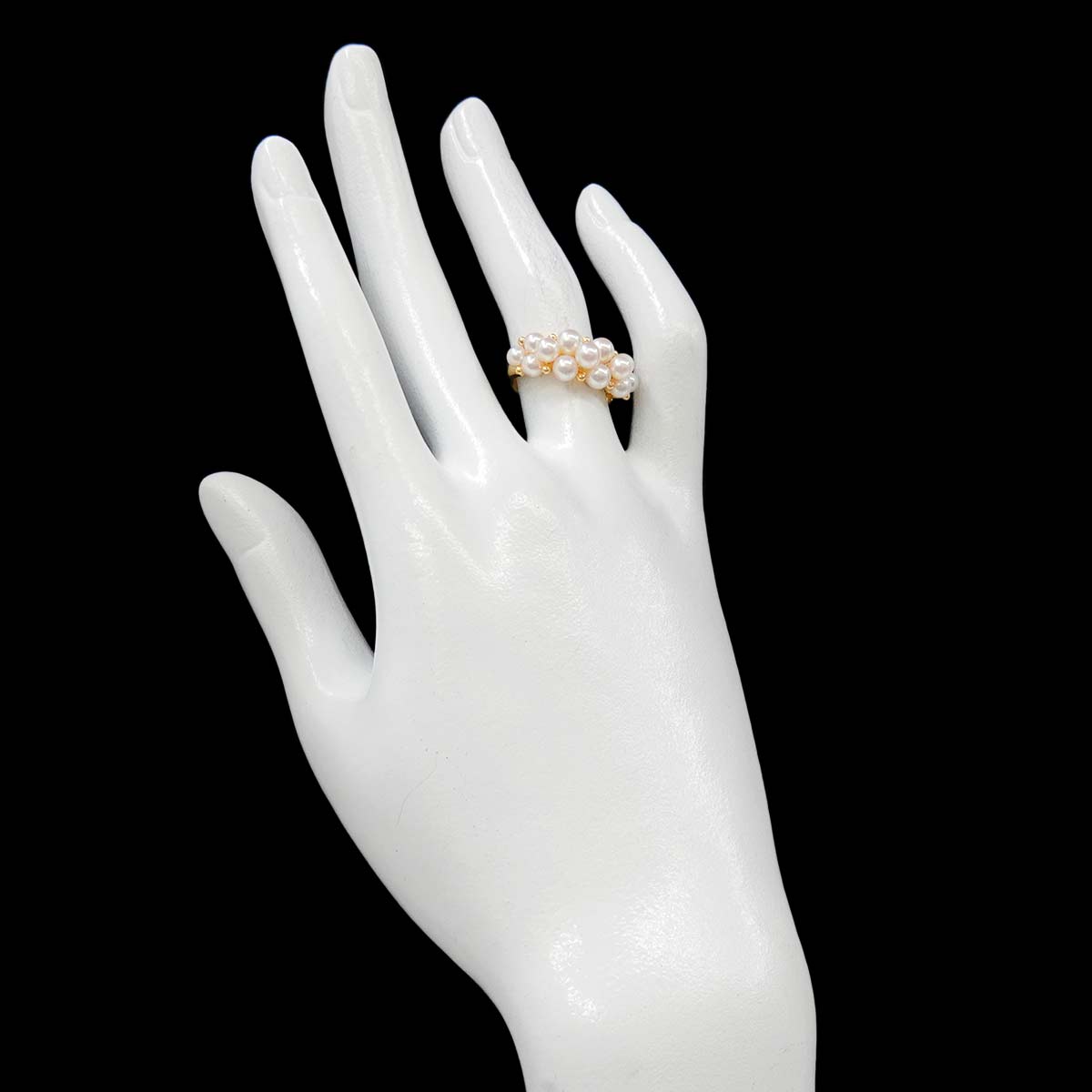 Baby Pearl 4.0-3.4mm Ring 18K YG 750 Size6(US)