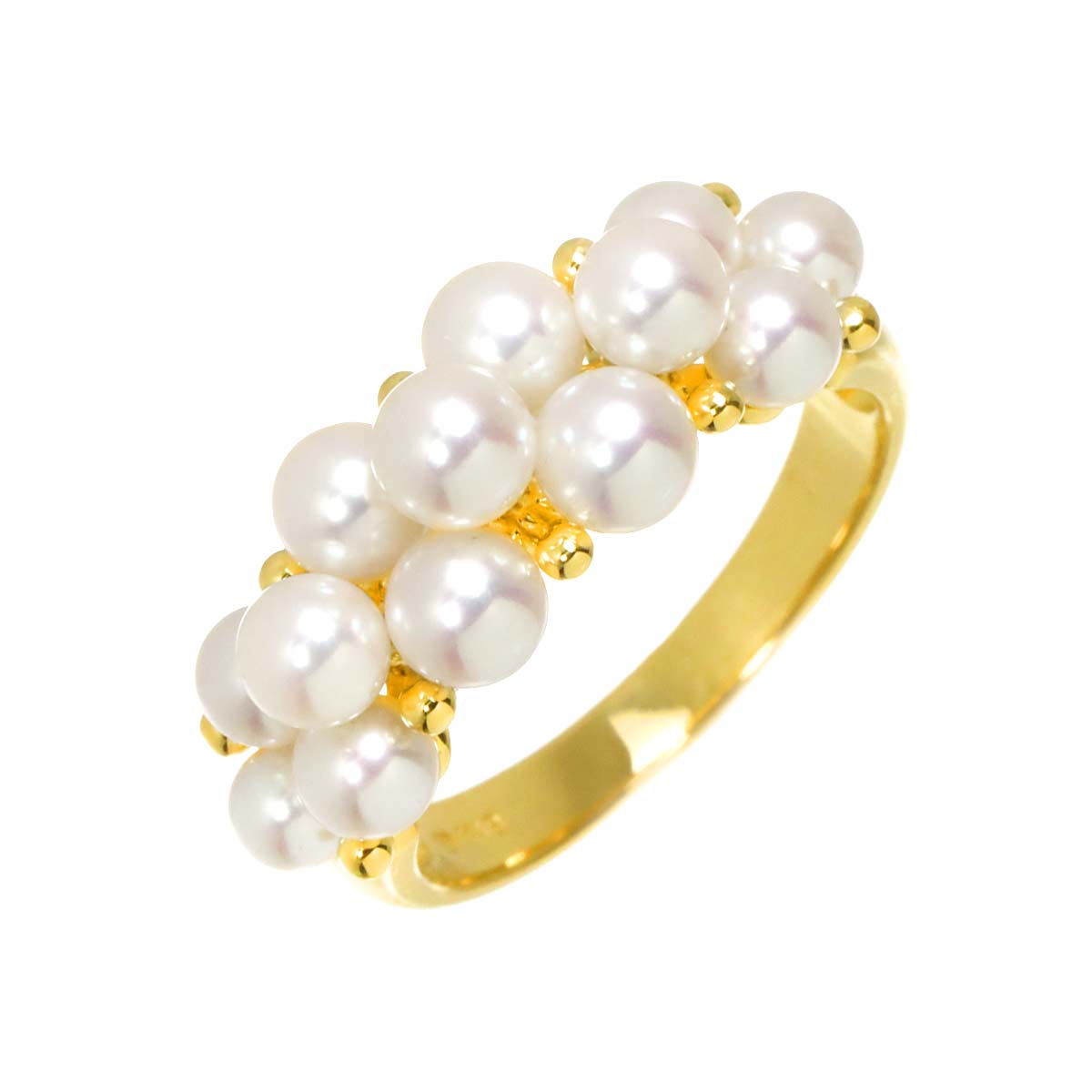 Baby Pearl 4.0-3.4mm Ring 18K YG 750 Size6(US)