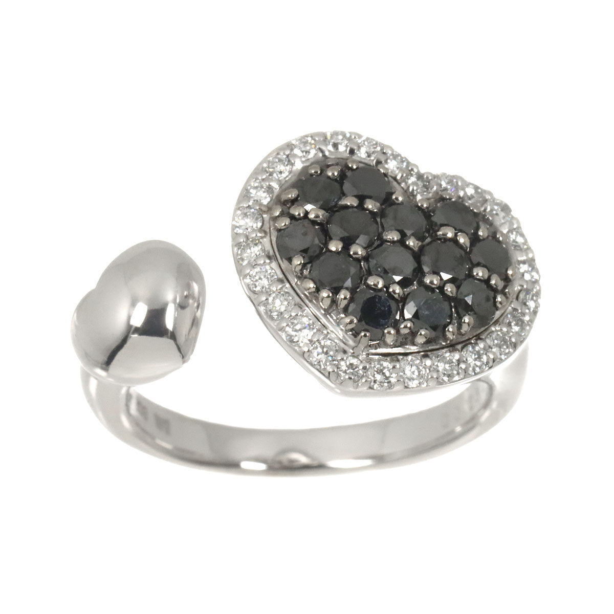 Diamond 0.64ct/0.23ct Ring 18K WG 750 Size5.25(US)