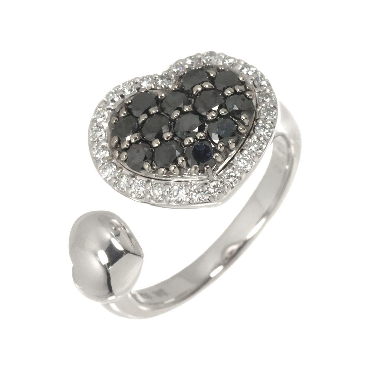 Diamond 0.64ct/0.23ct Ring 18K WG 750 Size5.25(US)